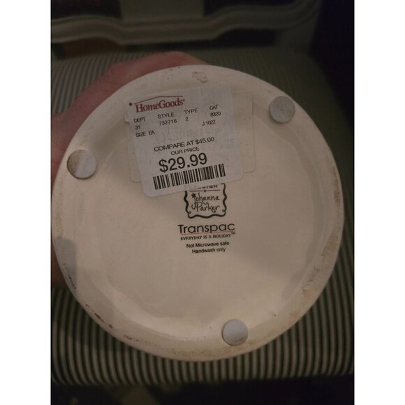 NWT Johanna Parker Retired Halloween Gus Ghost Cookie Jar - Picture 12 of 12